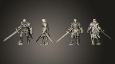 Military figurines weary knight 3d model