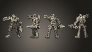 Military figurines Well Divers 01 3d model