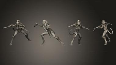 Military figurines Werejaguar Lady Dagger 3d model