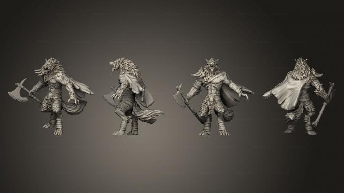 Military figurines (Werewolf Alpha Axe, STKW_14789) 3D models for cnc