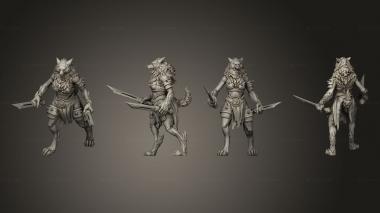 Military figurines Werewolf female 01 3d model