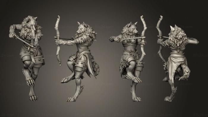 Military figurines (Werewolf female 02, STKW_14792) 3D models for cnc