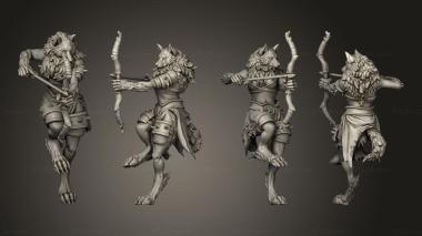 Military figurines Werewolf female 02 3d model