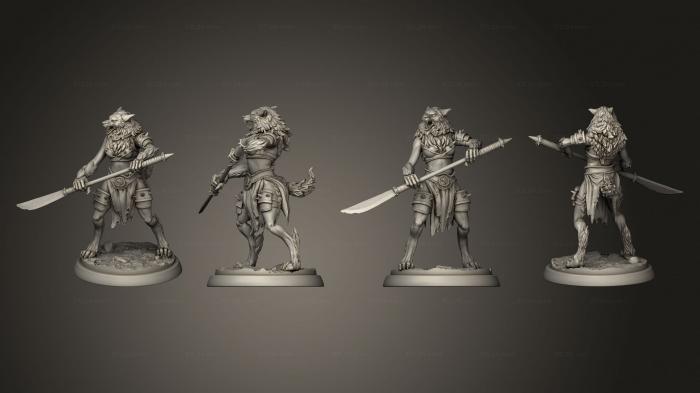Military figurines (Werewolf female 03, STKW_14793) 3D models for cnc