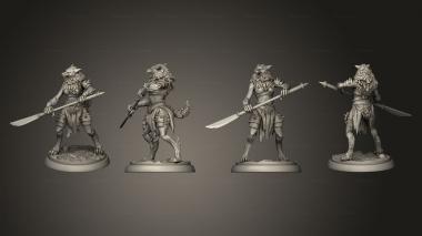 Military figurines Werewolf female 03 3d model