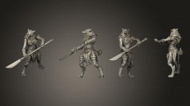 Military figurines Werewolf female 04 3d model