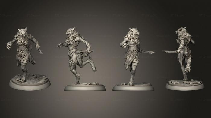 Military figurines (Werewolf female 05, STKW_14795) 3D models for cnc