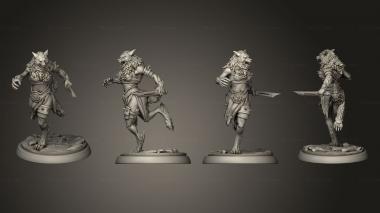 Military figurines Werewolf female 05 3d model