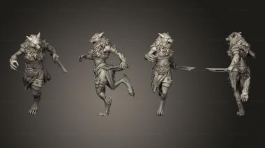 Military figurines Werewolf female 06 3d model