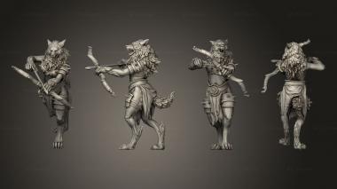Military figurines Werewolf female 07 3d model