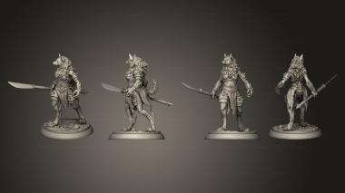 Military figurines Werewolf female 08 3d model