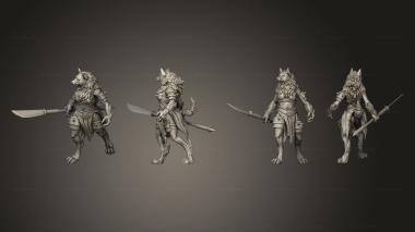 Military figurines Werewolf female 09 3d model