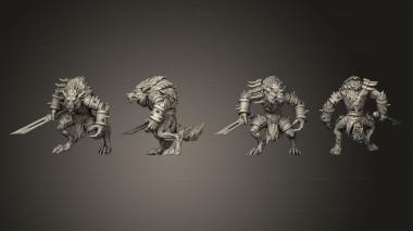 Military figurines Werewolf 02 3d model