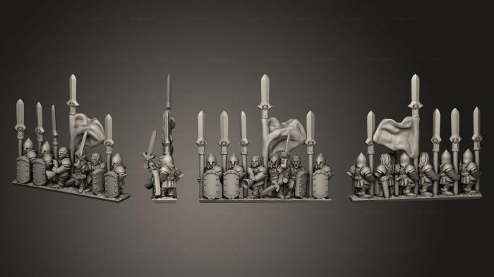 Military figurines (White Tree Command Stand 01, STKW_14811) 3D models for cnc