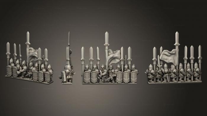 Military figurines (White Tree Command Stand 02, STKW_14812) 3D models for cnc
