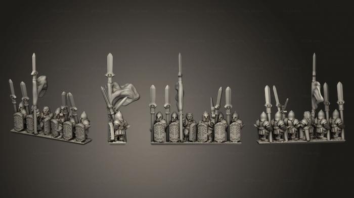 Military figurines (White Tree Command Stand 04, STKW_14814) 3D models for cnc