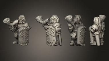 Military figurines White Tree Spearmen 01 3d model