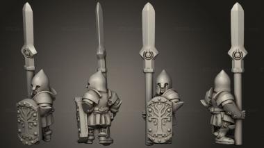 Military figurines White Tree Spearmen 03 3d model