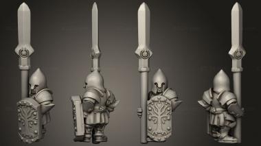 Military figurines White Tree Spearmen 04 3d model