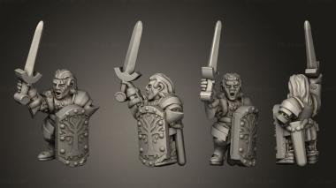 Military figurines White Tree Spearmen 06 3d model
