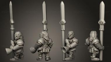 Military figurines White Tree Spearmen 08 3d model