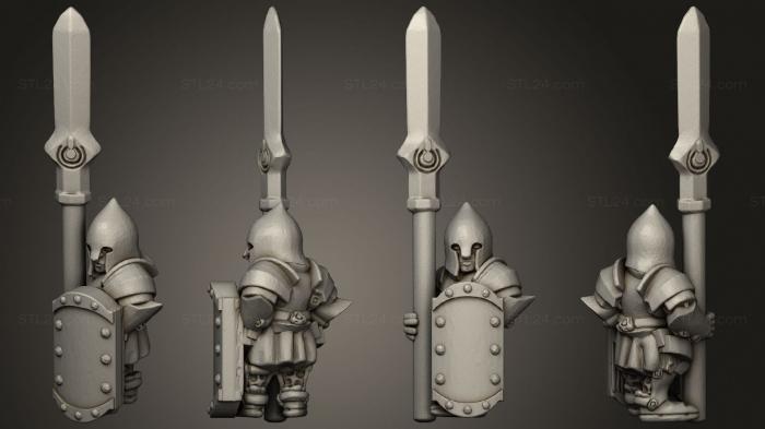 Military figurines (White Tree Spearmen 10, STKW_14828) 3D models for cnc