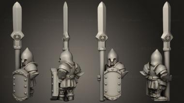 Military figurines White Tree Spearmen 10 3d model