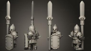 Military figurines White Tree Spearmen 13 3d model