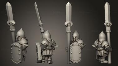 Military figurines White Tree Spearmen 18 3d model