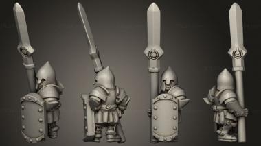 Military figurines White Tree Spearmen 19 3d model