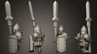 Military figurines White Tree Spearmen 20 3d model