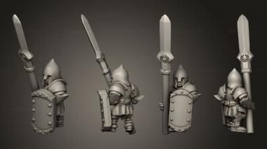 Military figurines White Tree Spearmen 21 3d model