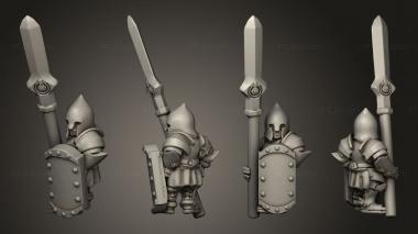 Military figurines White Tree Spearmen 24 3d model