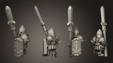 Military figurines White Tree Spearmen 33 3d model