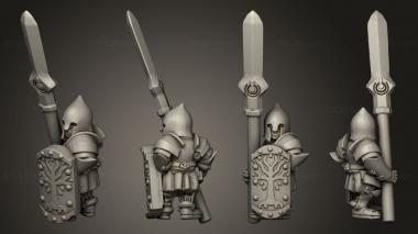 Military figurines White Tree Spearmen 35 3d model