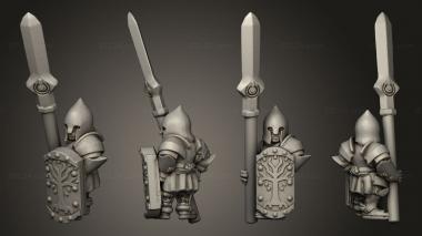 Military figurines White Tree Spearmen 36 3d model