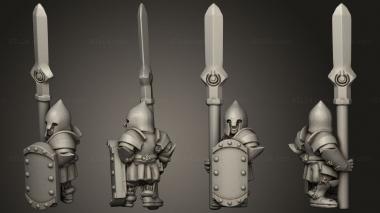 Military figurines White Tree Spearmen 38 3d model