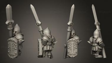Military figurines White Tree Spearmen 40 3d model