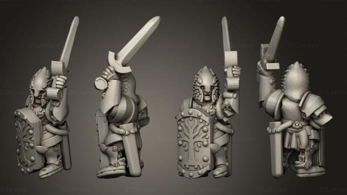 Military figurines (White Tree Spearmen 41, STKW_14844) 3D models for cnc