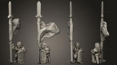 Military figurines White Tree Spearmen 42 3d model