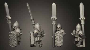 Military figurines White Tree Spearmen 44 3d model