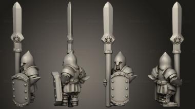 Military figurines White Tree Spearmen 47 3d model