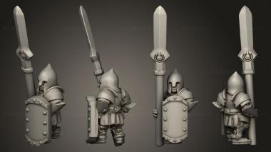 Military figurines White Tree Spearmen 52 3d model