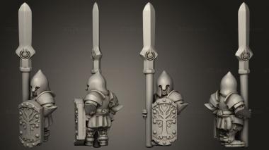 Military figurines White Tree Spearmen 58 3d model