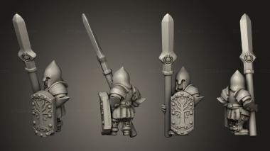 Military figurines White Tree Spearmen 74 3d model