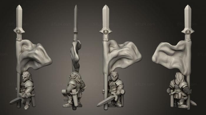 Military figurines (White Tree Spearmen 78, STKW_14855) 3D models for cnc