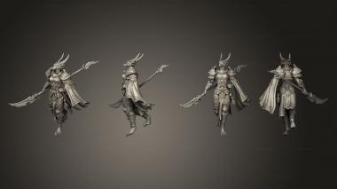 Military figurines White wirewolf Armored 3d model