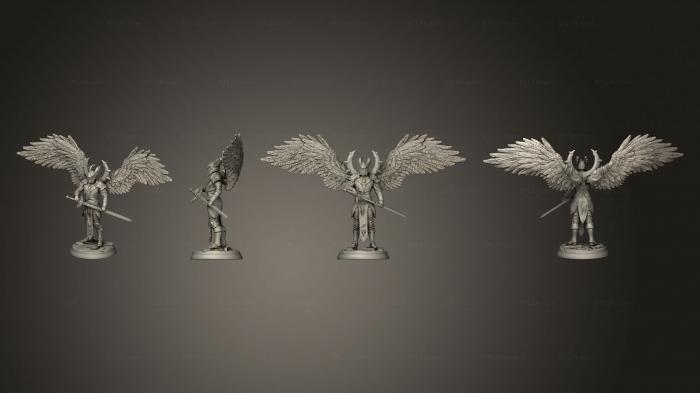 Military figurines (White wirewolf Celestial Knight V 2 base, STKW_14865) 3D models for cnc