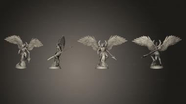 Military figurines White wirewolf Celestial Knight V 3 base 3d model