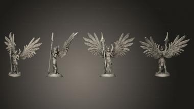 Military figurines White wirewolf Celestial Knight V 4 base 3d model